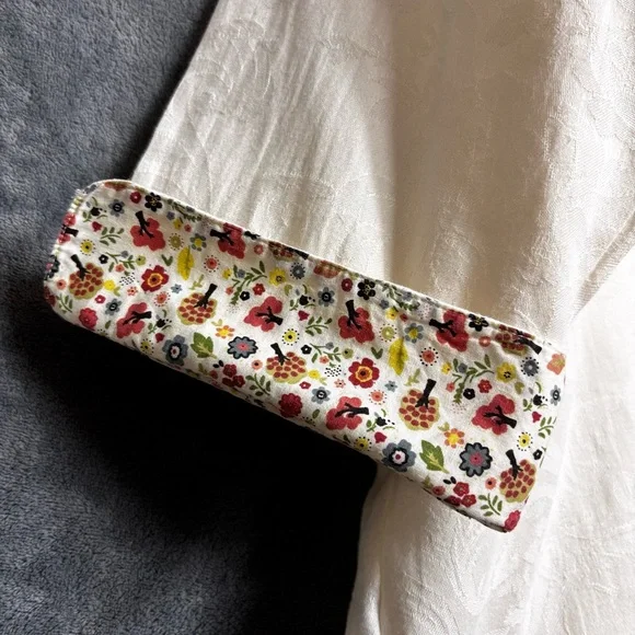 Alfred Dunner Cream Floral Embroidered Button Down Shirt - Picture 5 of 8